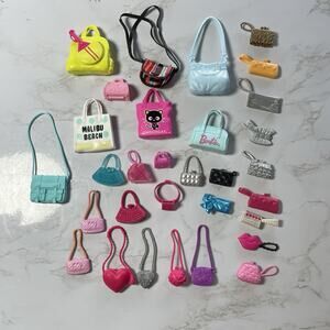 Barbie & Other Fashion Doll Purses Accessories Bag Clutch Tote Wristlet Gym Lot